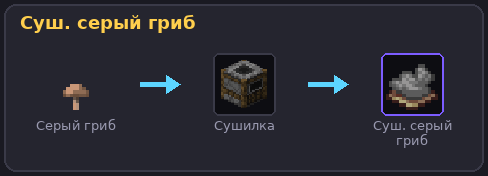 Сушёный серый гриб